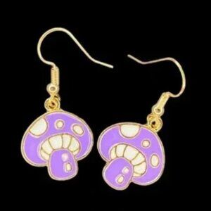 NEW! Gorgeous Purple Mushroom Earrings